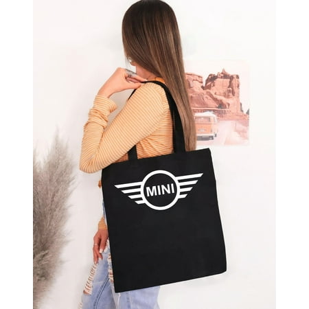 vintage Mini Cooper Tote Bag Vintage Mini Bag Car er Mini Car Inspired Bag Mini Car Owner Gift for Him Her Mini Hoodie British Mini er-Black-TH28364