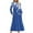 Blue, variant on Wancir Women's Casual Long Sleeve Round Neck Hem T-Shirt Loose Dress with Pockets