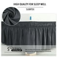 thumbnail image 2 of Subrtex Wrap Around Bed Skirt Elastic Elegant Soft Fabric Ruffled Fade Resistant Replaceable (Twin, Gray), 2 of 7