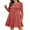 Coral, variant on VEPKUL Plus Size Dresses 3XL for Curvy Women, Long Sleeve Fall Dresses Casual Sweater Winter Dress Crew Neck Tunic Dress with Pockets