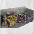 thumbnail image 6 of Colorful Soft Flannel Fleece Throw Blanket, Random Triangles Vibrant Composition Geometrical Modern Design, Cozy Plush for Indoor and Outdoor Use, 50" x 70", Multicolor, by Ambesonne, 6 of 6