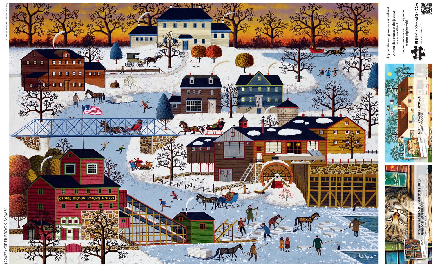 Buffalo Games Cider Brook Farms 300-Piece 21.25 x 15-Inch Interlocking Jigsaw Puzzle for Adults Ages 14+