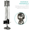 thumbnail image 6 of Best Choice Products 5-Piece Fireplace and Firepit Iron Tool Set w/ Tongs, Poker, Broom, Shovel, Stand - Pewter, 6 of 7