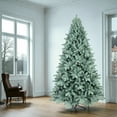 thumbnail image 4 of Tcbosik 6ft Unlit Christmas Tree, Artificial Xmas Tree with 1390 Branch Tips, Holiday Decoration with Foldable Stand, Blue+Green, 4 of 8