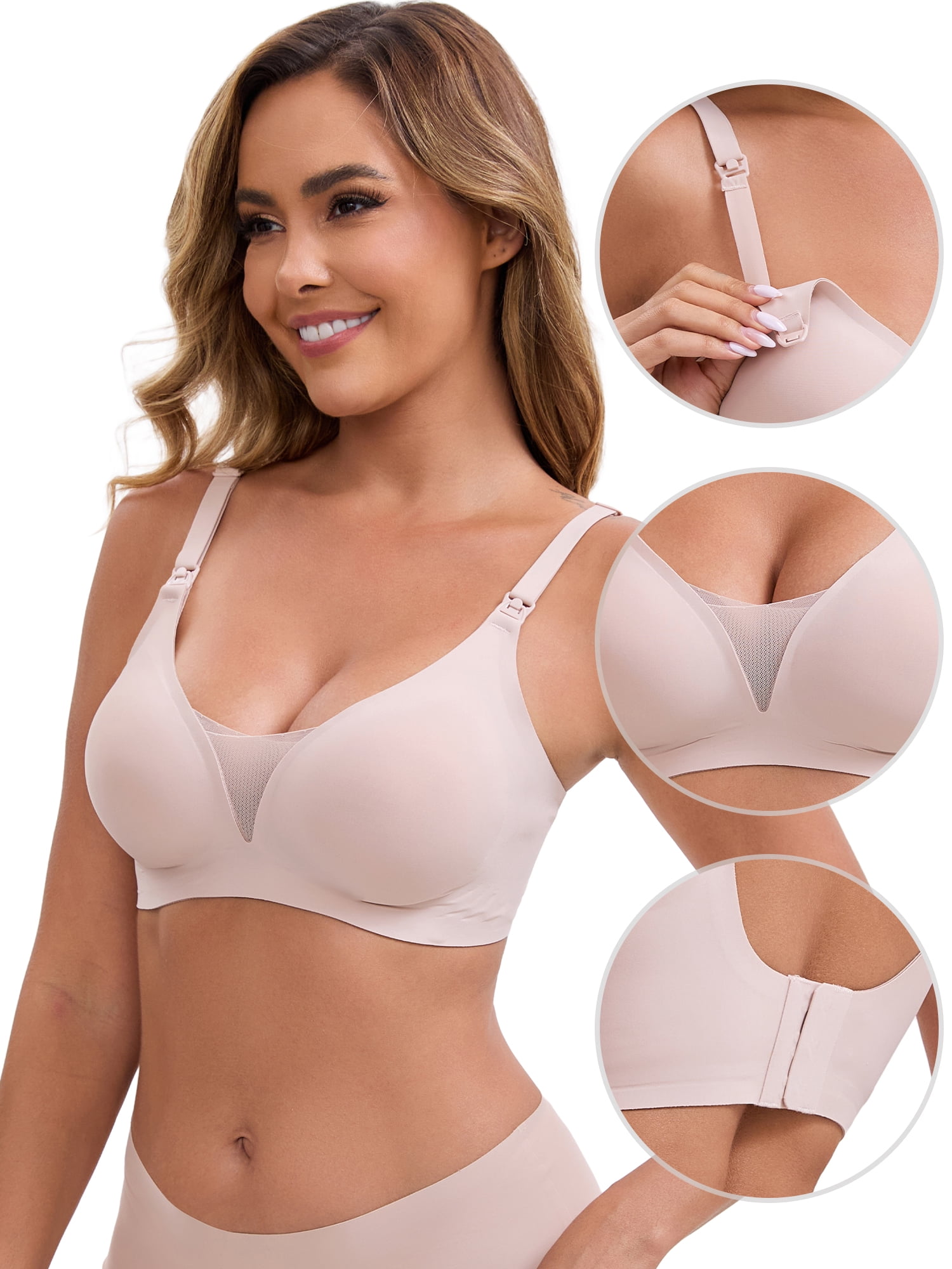 DARING DIVA Women's Adjustable Bras XL Beige