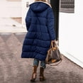 thumbnail image 6 of Women's Reversible Teddy Long Coat â Oversized Shearling Zip-Up Hooded Jacket with Pockets, 2025 Winter Casual Outerwear, 6 of 6