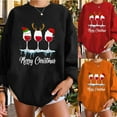 thumbnail image 7 of Bouanq Red Santa Reindeer Sequin Ugly Christmas Sweater (Women's S-XXL), 7 of 7
