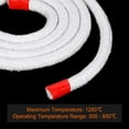 thumbnail image 4 of Uxcell 6.57ft x 0.51 inch Ceramic Fiber Rope Round Braided Gasket Seal White, 4 of 4