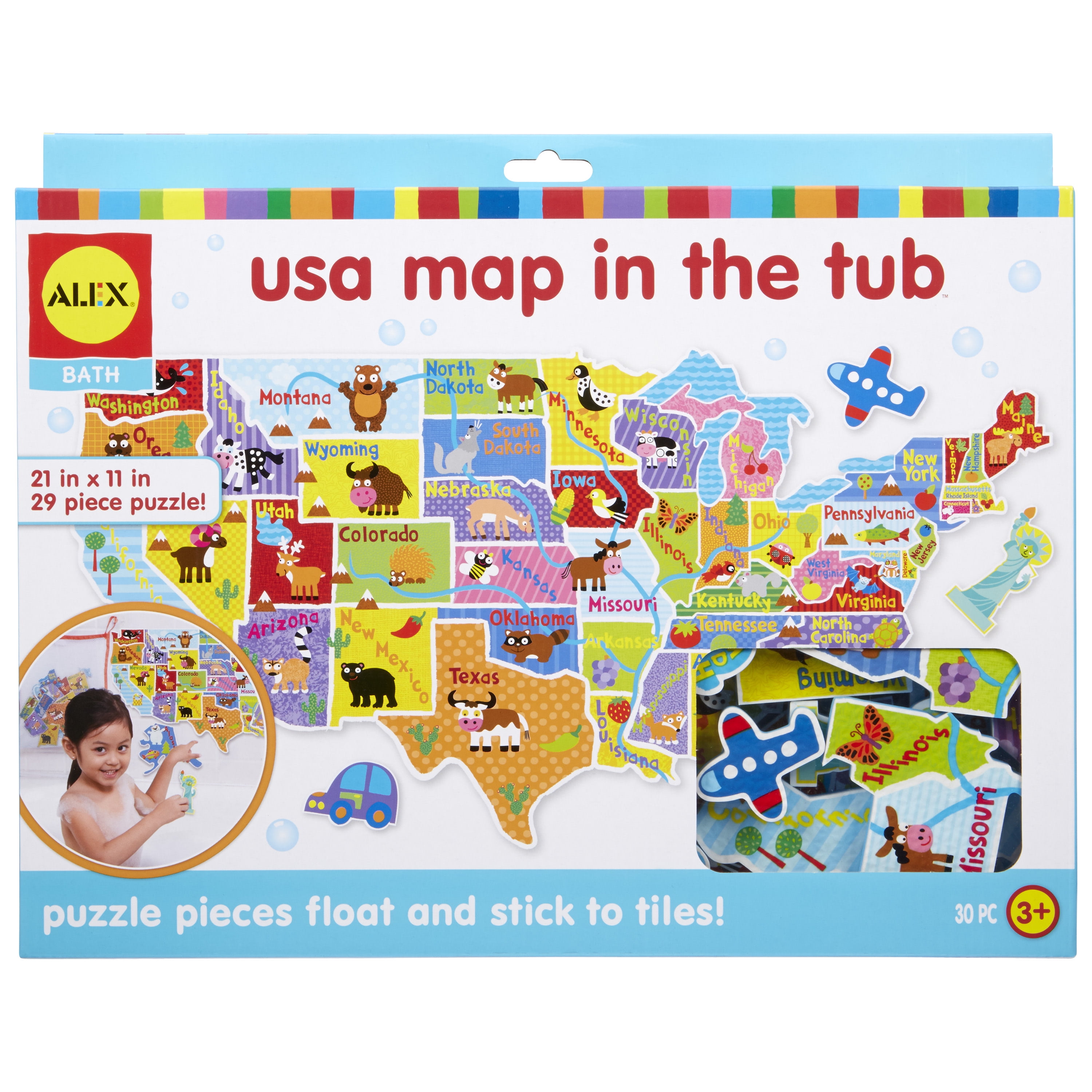 ALEX Toys Rub a Dub USA Map in the Tub
