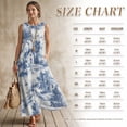 thumbnail image 7 of Xixirimido Blue Toile de Jouy Print Womens 2026 Maxi Dresses Casual Summer Long Sundress Sleeveless Loose Fit Flowy Sundress with Pockets for Beach Vacation Party, Size S, 7 of 7