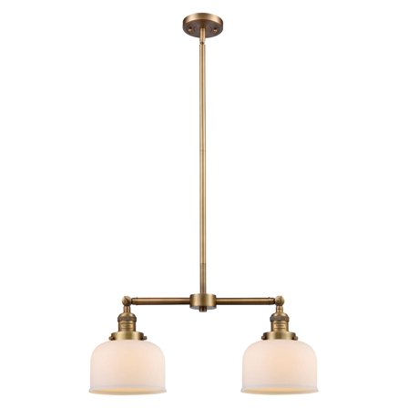 Innovations 2-LT LED X-Large Bell 22" Chandelier - Brushed Brass - 209-BB-G71-L-LED