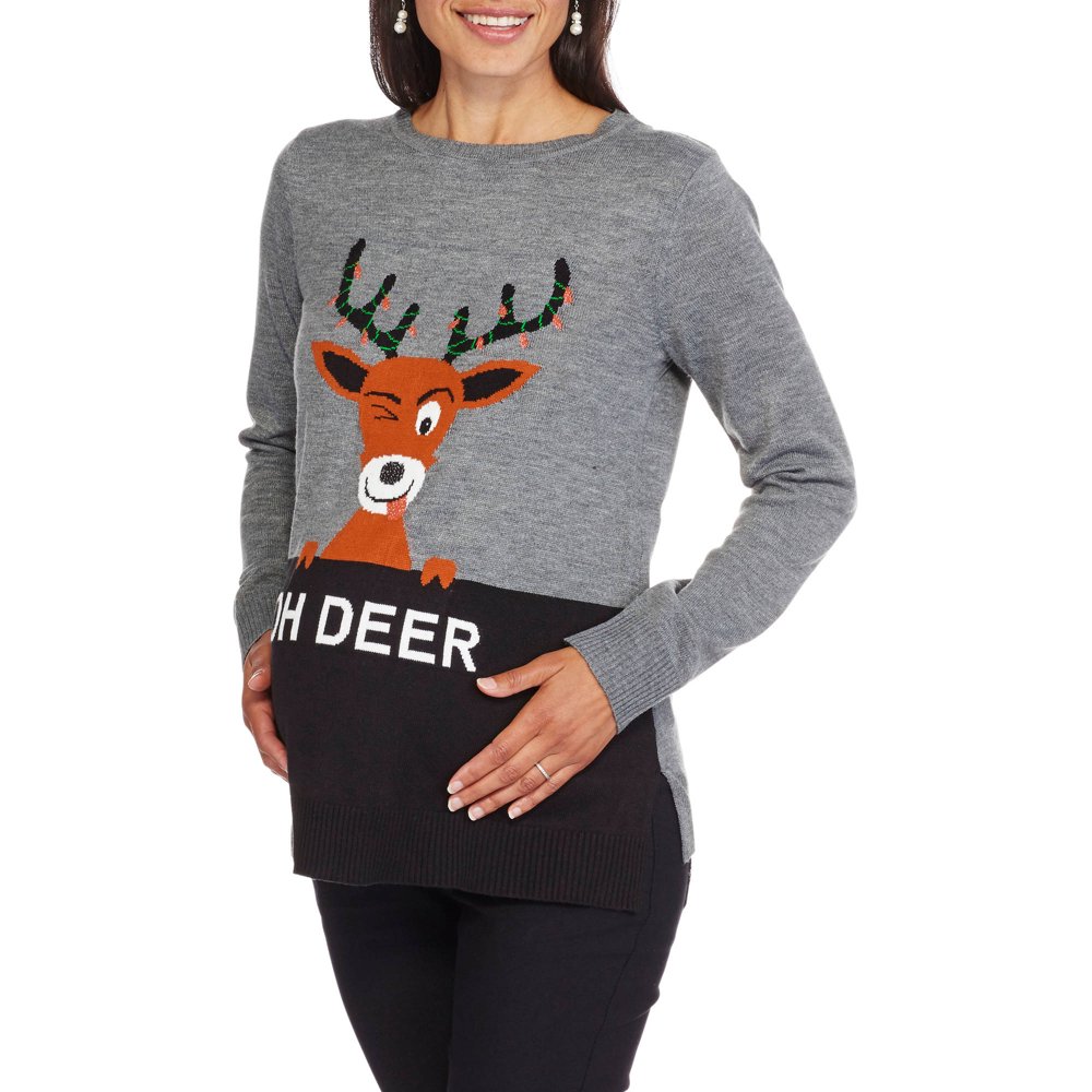 Christmas Maternity Oh Deer Sweater