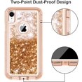thumbnail image 2 of Entronix iPhone Xr Heavy Duty Glitter Case for Girls Women Liquid Bling Sparkle Shining Glitter Luxury Shockproof Quicksand Soft TPU Cover for iPhone Xr 6.1" Rose Gold, 2 of 3