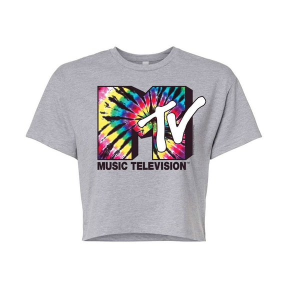 MTV - Tie Dye Logo - Juniors Cropped Tee