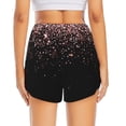 thumbnail image 2 of Lsque Rose Gold Glitter1 Printed Women's Running Shorts with Liner Pockets,Elastic Quick Dry Workout Athletic Gym Yoga Shorts,Womens High Waist Shorts-Large, 2 of 9