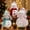Pink;Red;Blue, variant on Ayieyill 3pcs Santa Claus Decoration Handcrafted Standing Santa Claus Statue for Christmas Table Decorations Indoor - 7.8"