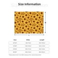 thumbnail image 5 of Yiaed Yellow Leopard Print Sunflower Print Blanket Throw Blanket Soft Cozy Flannel Blanket for Home Bed Sofa Couch Chair-40"x30", 5 of 6