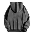 thumbnail image 4 of SMihono Paris Letter Print Sweatshirt for Women Drawstring Hoodies Oversized Trendy Comfy Crewneck Sweatshirts Casual Graphic Pullover Tops Unisex Dark Gray 10, 4 of 4