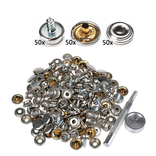 152x Edelstahl Marine Boot Abdeckung Stoff Schnell Druckknopf Schraubensatz Stainless Steel Fasteners Stainless Steel Screws Boat Covers