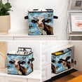 thumbnail image 6 of Cattle Foldable Storage Box with Handle, 10.8"x10.5"x10.6", Large Capacity Organizer Bins, 6 of 6