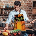 thumbnail image 2 of Lady Apron off Promotions! Huayishang Linen Thanksgiving Apron Sunflower Pumpkin Creative Apron Kitchen Housework Oil-Proof and Anti-Fouling Apron, Thanksgiving Decorations Clearance Sale, 2 of 4