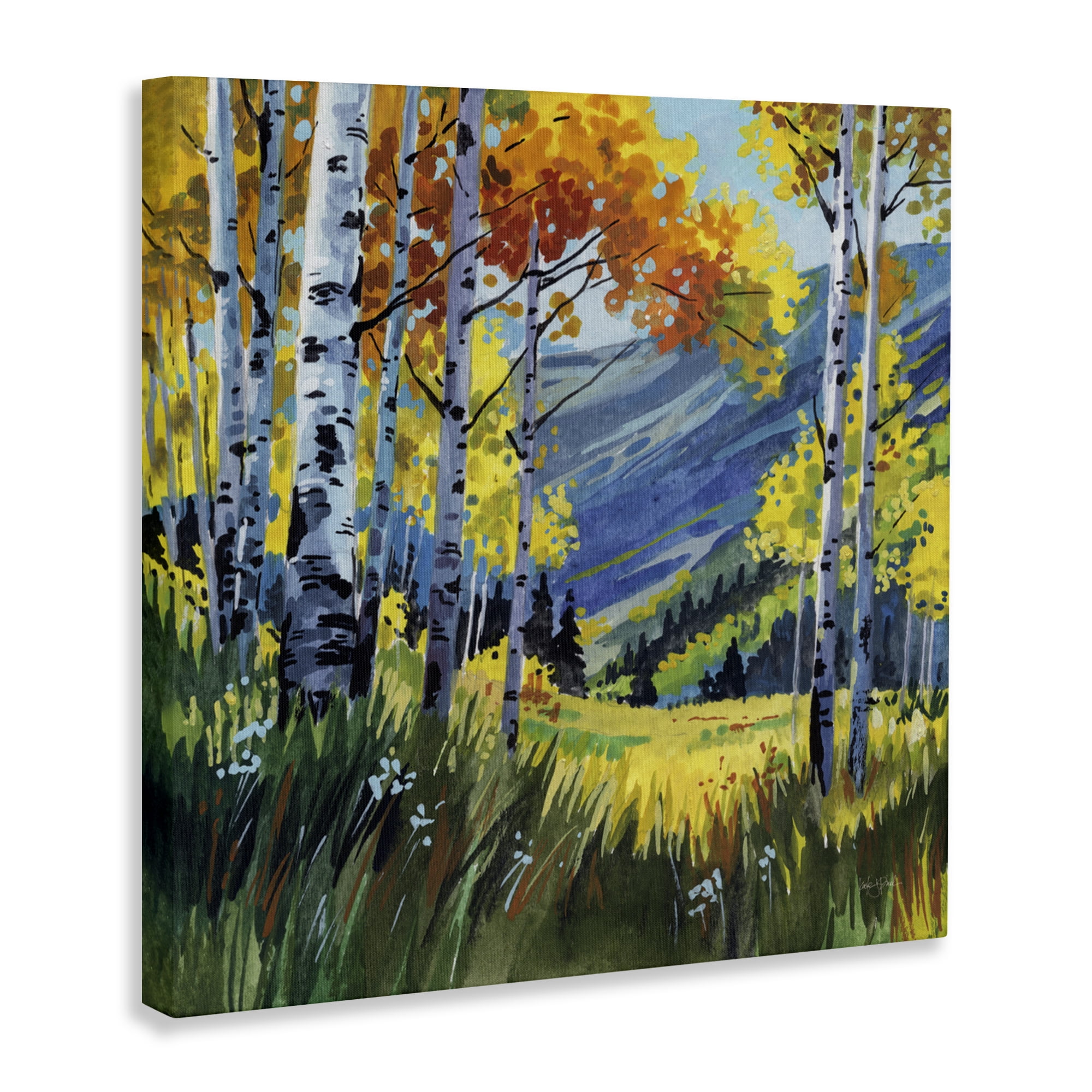 Stupell Industries Autumn Golden Birch Grove Canvas Wall Art, design by Kate Jarvik Birch