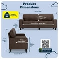 thumbnail image 2 of Serta Palisades 78" Track Arm Sofa with Removable Covers Dark Brown, 2 of 17