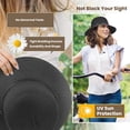 thumbnail image 4 of Sombrero Simplicity de ala ancha negra con protección UV, 4 of 6