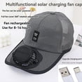 thumbnail image 5 of Sombrero de Transpirable con Ventilador Solar y Carga USB. Sombrero de Transpirable con Ventilador. Unisex. Ideal para Viajes de Verano A, 5 of 5