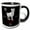 Black/White, variant on 3drose, Zodiac Symbol Aries on Black Background, 11oz Mug