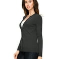 thumbnail image 4 of Made by Johnny Women's Keep It Classic Round Cardigan XXXL CHARCOAL, 4 of 6