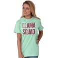 thumbnail image 4 of Llama Squad Save The Drama Alpaca BFF Women's Graphic T Shirt Tees Brisco Brands S, 4 of 6