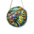 thumbnail image 5 of Round Acrylic Hanging Decor 20cm with Metal Chain, Colorful Art Ornament for Indoor Outdoor Garden Patio, Stained Glass Style Suncatcher for Wall Window or Tree Decoration, 5 of 5