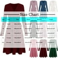 thumbnail image 2 of Busydd Dresses for Women Trendy Pleated V Neck Formal Wedding Guest Dress Casual Solid Color Tunic Long Sleeve Dress for Women S, 2 of 6