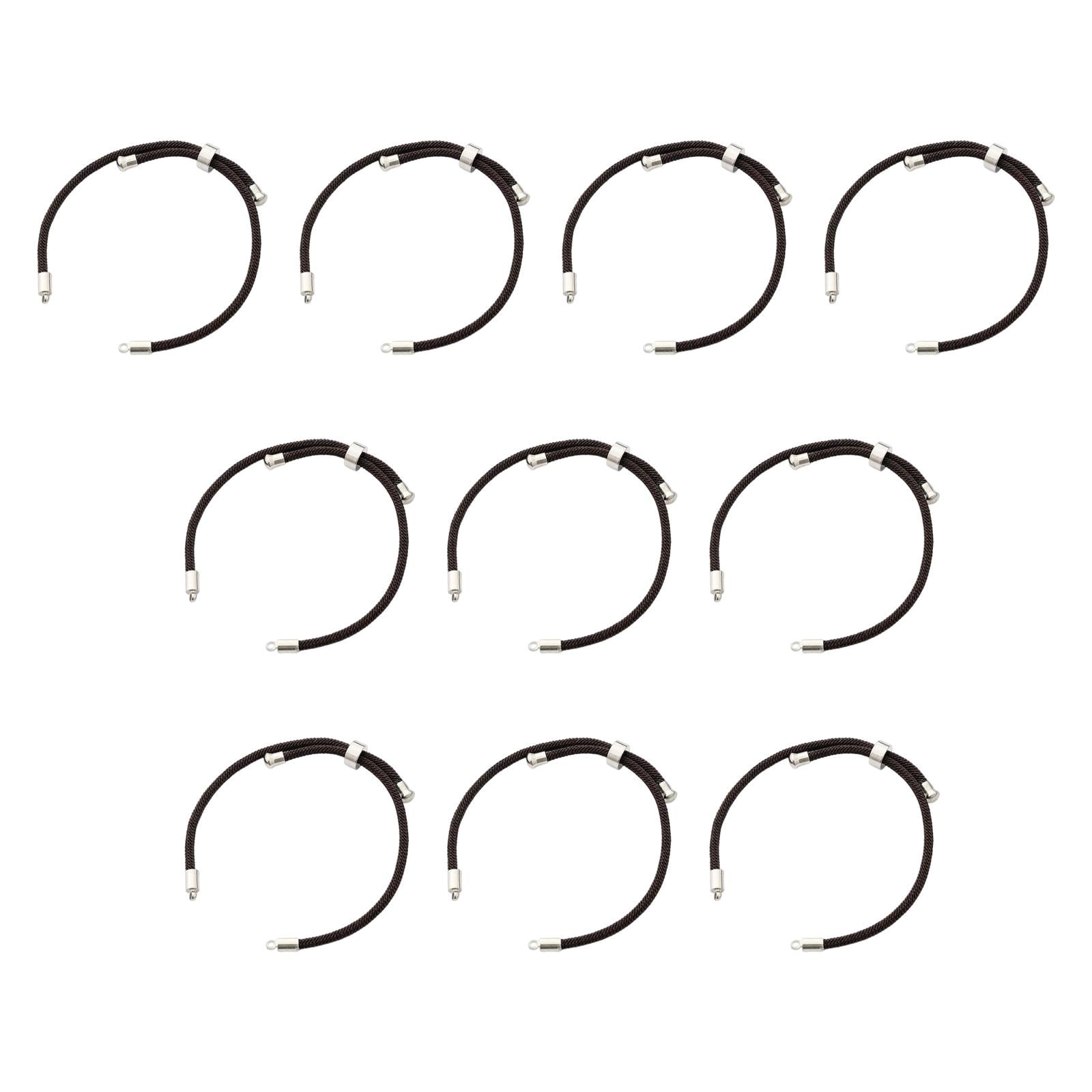 10pcs Adjustable 304 Stainless Steel Bracelet Making Slider Charm Bracelet  for Jewelry Making DIY Bracelet Supplies 9(230mm)