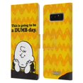 thumbnail image 1 of Head Case Designs Officially Licensed Peanuts Charlie Brown Dumb Day Leather Book Wallet Case Cover Compatible with Samsung Samsung Galaxy Note8 / Note 8, 1 of 1