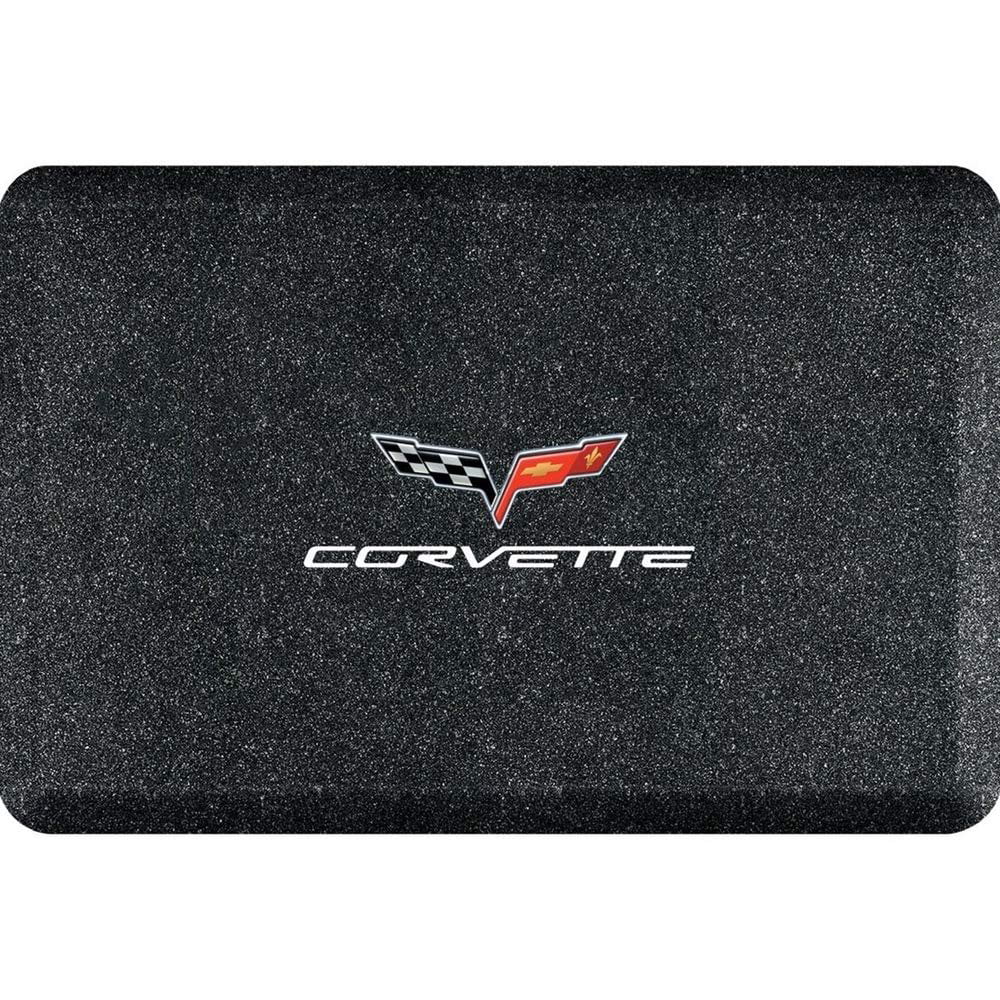 GM Licensed C7 Corvette Garage Floor Mat Mosaic Onyx Black 