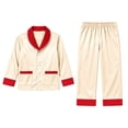 thumbnail image 7 of Harpily Christmas Family Pajamas Matching Sets Long Sleeve Button Down Shirts Soft Satin Sleepwear for Family Holiday Nightwear, 7 of 7
