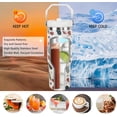 thumbnail image 3 of Steel Tumbler with Straw Vertical Handle Ice Flow Flip Tumbler 30 oz, Frog Tumbler Insulated Water Bottle Easy for Carry, Good for Home/Office, Better for Travel/Car/Camp, 3 of 6