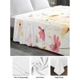 thumbnail image 6 of Colorful Wildflower Queen Size Flat Sheet, Wrinkleproof & Fadeproof Cooling Flat Bed Sheet Only, Botanical Vintage Floral Country Retro Breathable Soft Bedding Top Sheets 90 x 102 Inches, 6 of 8