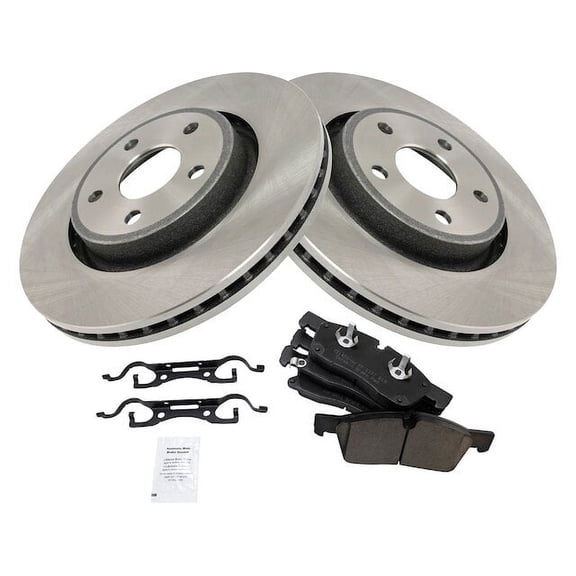 Front Brake Pad and Rotor Kit - Compatible with 2011 - 2018 Jeep Grand Cherokee 2012 2013 2014 2015 2016 2017
