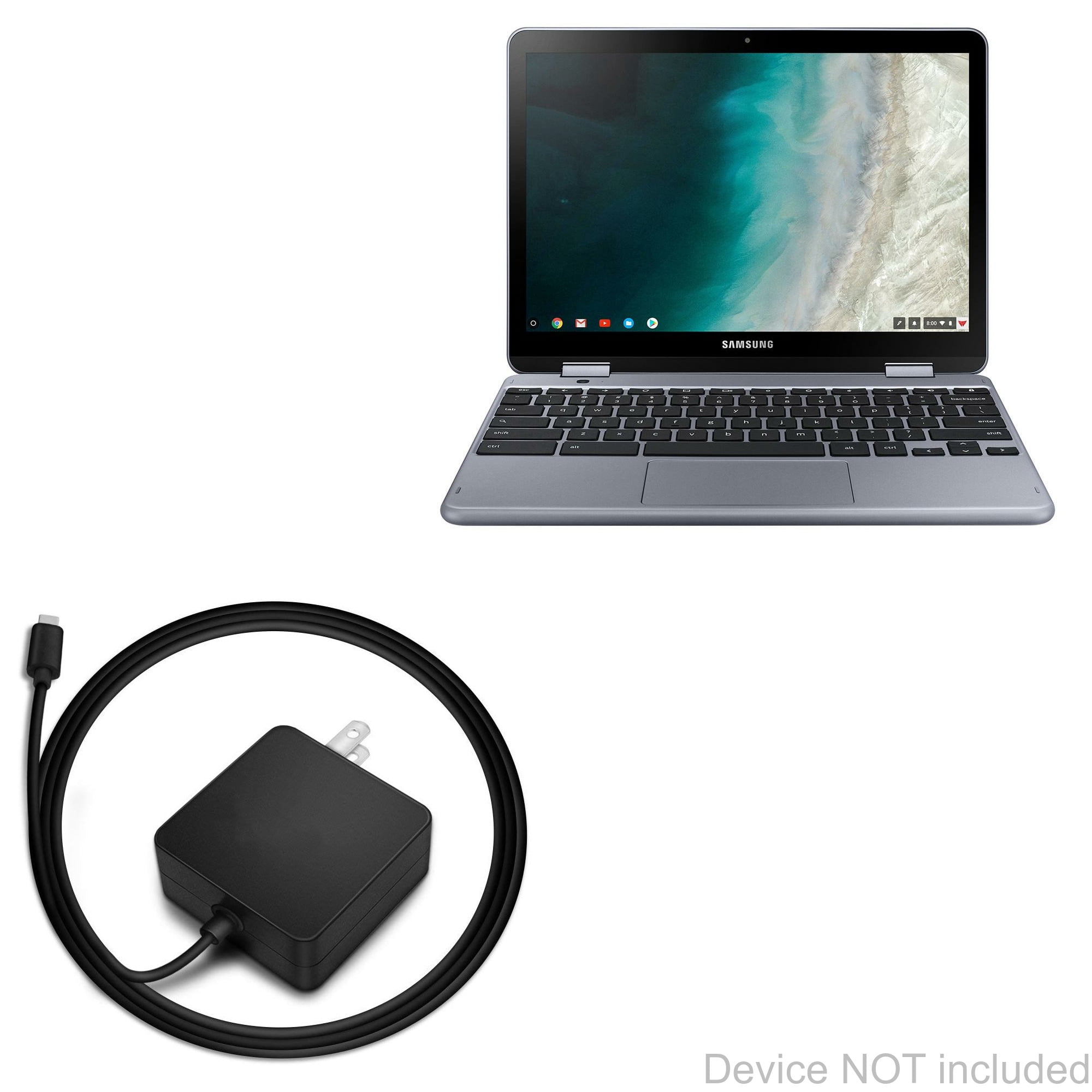 Samsung Chromebook Plus (XE521QAB) Charger, BoxWave [Wall Charger Direct] Wall Plug Charger for Samsung Chromebook Plus (XE521QAB)