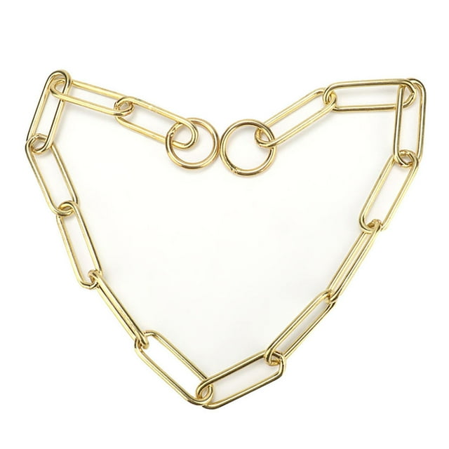 Collar de adiestramiento para perros Solid Snake P Choke Chain, correa para perros medianos (L)