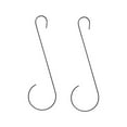 thumbnail image 1 of 30 in. S-Hanger Hook, Black - Pack of 2, 1 of 1