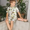 thumbnail image 4 of Fotbe Donut Sloth Pijama Estampada de 2 Piezas para Niños – Ropa de Dormir de Manga Corta Cómoda para Niños y Niñas, Camiseta y Shorts de Algodón-Small, 4 of 6