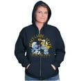 thumbnail image 4 of North Dakota ND Peace Garden Smurfs Zip Up Hoodie Men's Women's Brisco Brands S, 4 of 6