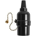 thumbnail image 5 of Pull Chain Light Fixture E26 Ceiling Light Socket Pullswitch Lamp Holder Accessory Home Lighting Sleek Black Design 1Set, 5 of 5