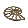 thumbnail image 6 of Zeckos Nautilus Shell Trivet – Distressed Gold Finish, Heat-Resistant, Coastal Decor, 6 of 8