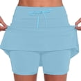 thumbnail image 2 of Spring Skorts for Woman 2026 Plus Size Skorts with Pockets Tummy Control Athletic Tennis Golf Skirt Dressy Causal Light Blue S, 2 of 9