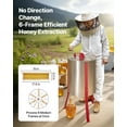 thumbnail image 2 of VEVOR Honey Extractor, 6 Frame Manual Honey Spinner with Transparent Lid, Stainless Steel Honeycomb Drum Spinner with Height Adjustable Stand, Honeycomb Extraction Centrifuge Equipment for Beekeeping, 2 of 9